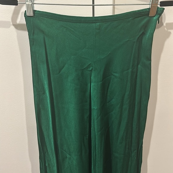 Zara Green Midi Slip Skirt - Picture 3 of 5